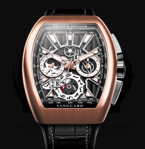 Review Franck Muller Vanguard Grande Date Review Replica Watch Cheap Price V 45 CC GD SQT BR (NR) 5N